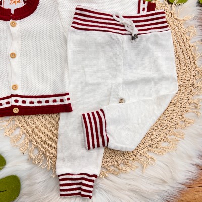 Conj de Linha Tijolinho - Branco com Vermelho Conj de Linha Tijolinho - Branco com Vermelho